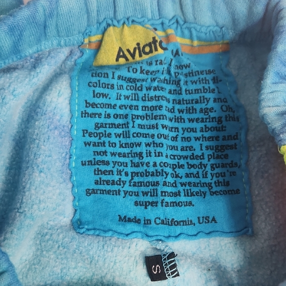 Aviator Nation Blue Tie Dye Sweatpants - Picture 4 of 8